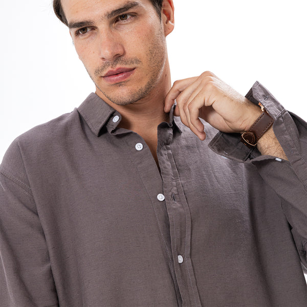 Linen Shirt L/S Basic SH-565-S26