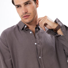 Linen Shirt L/S Basic SH-565-S26