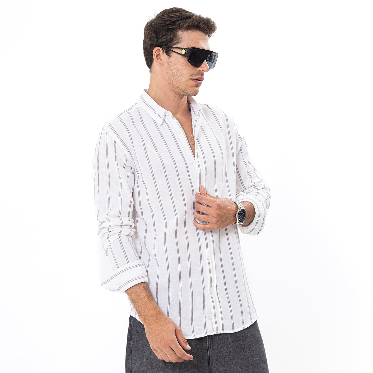 Shirt L/S Striped SH-558-S26