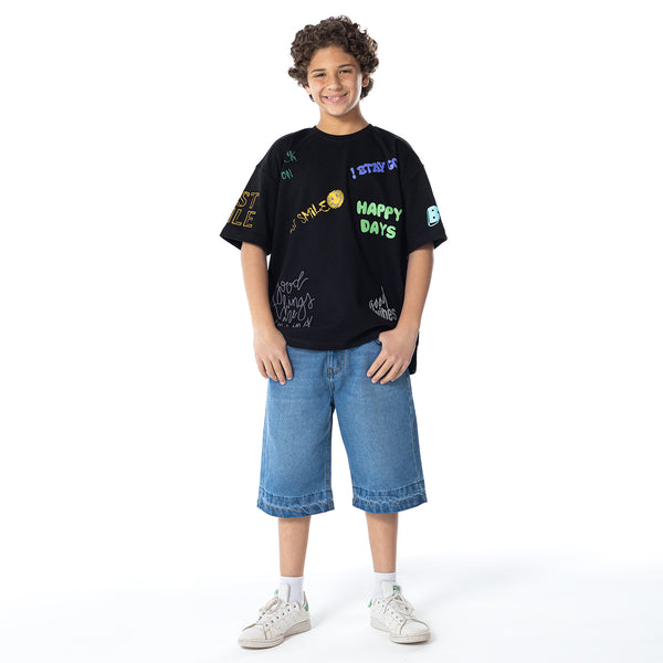 T.Shirt R Print Ov S K KTR-09-S26