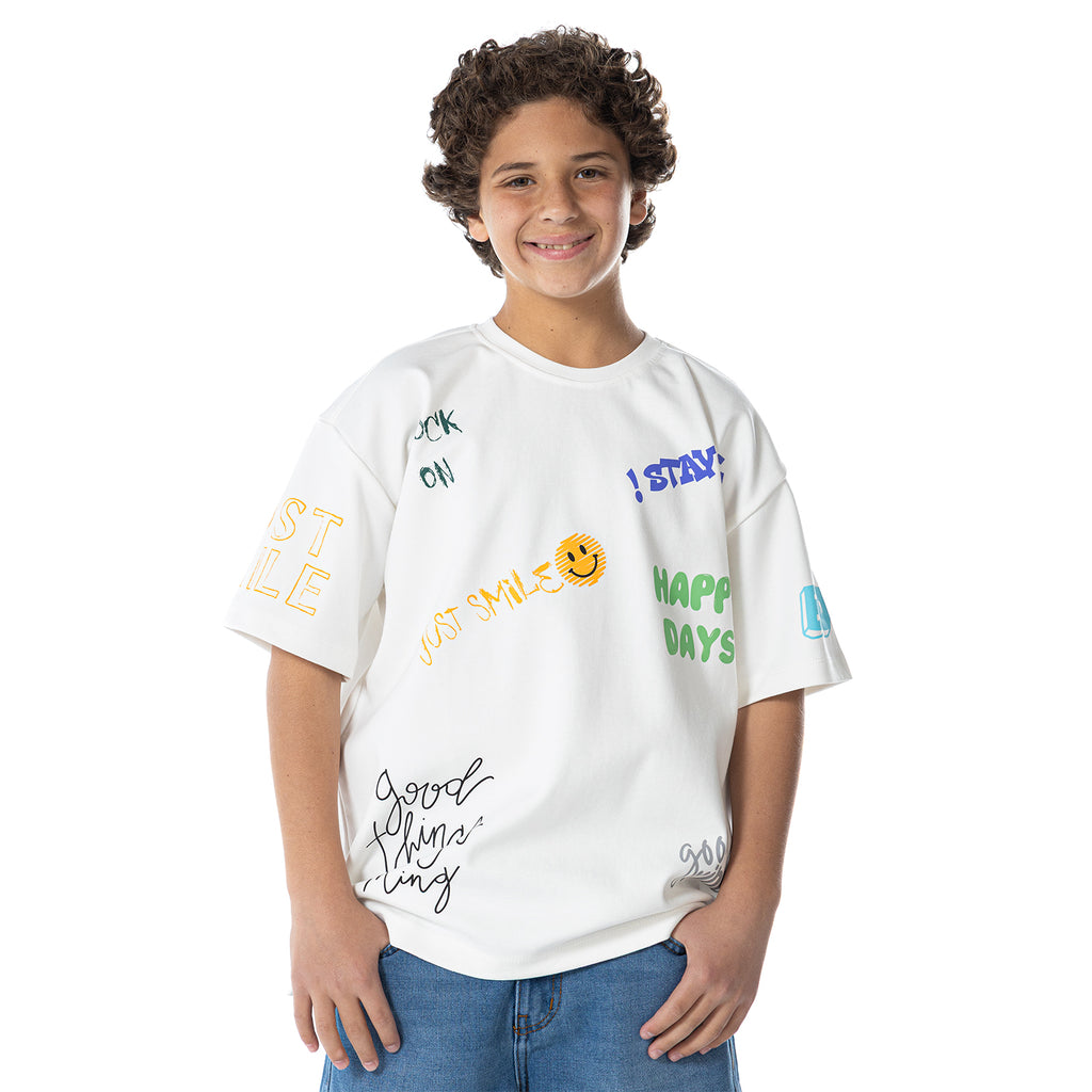 T.Shirt R Print Ov S K KTR-09-S26
