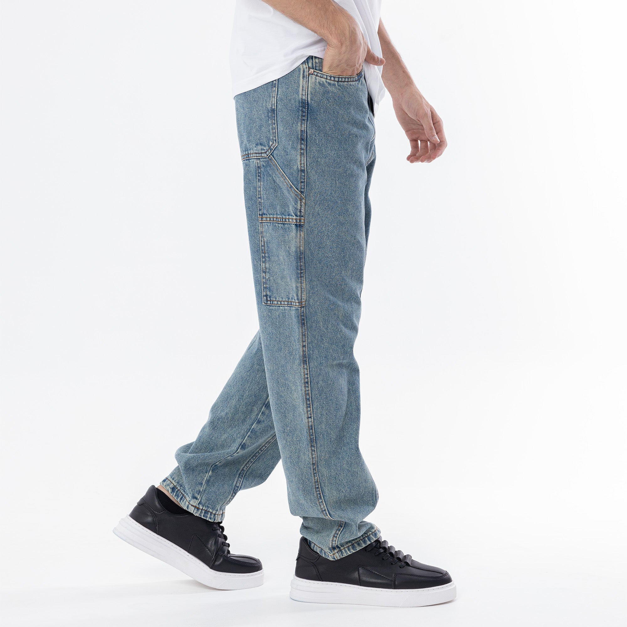 Jeans Wide Leg Cut & Saw-JN-728