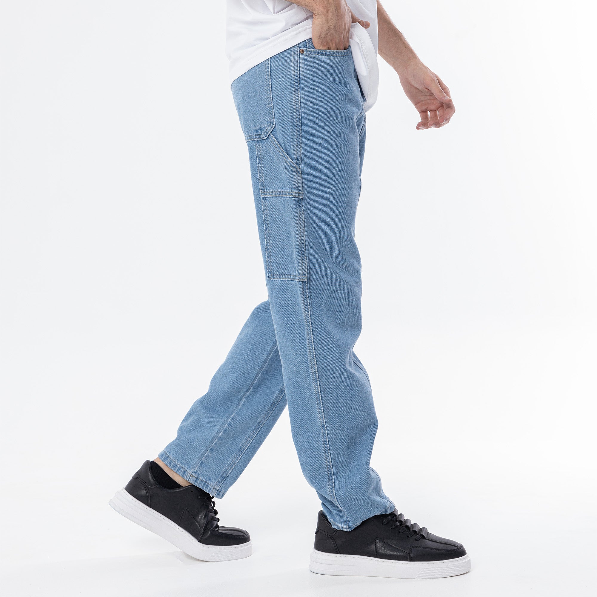 Jeans Wide Leg Cut & Saw-JN-728