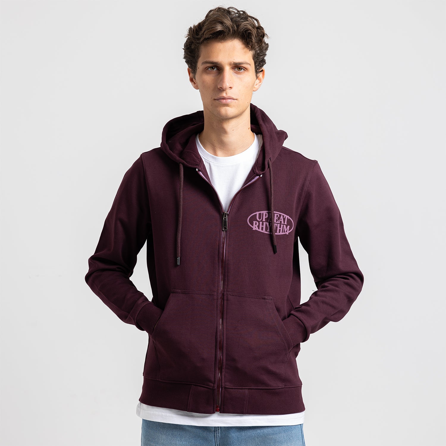 Sweatshirt Zipper Hoodie Printed-ZIP-014-W25