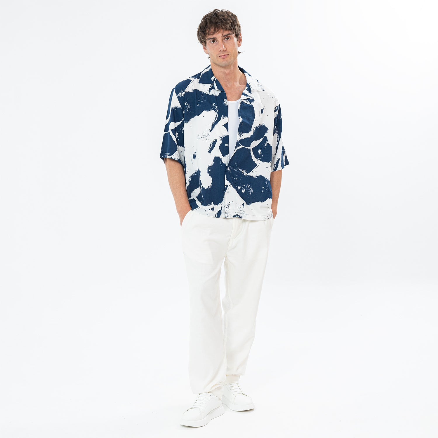 Shirt River Print Box Fit SH-574-S26
