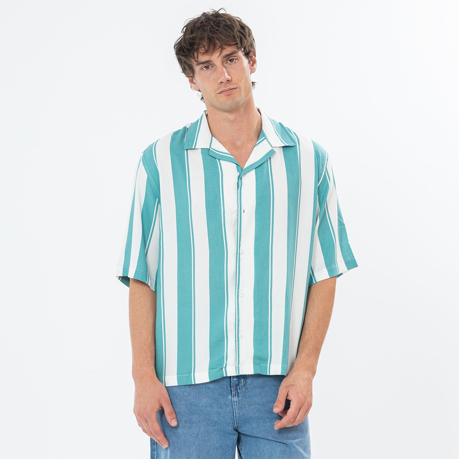 Shirt S/S Striped Box Fit SH-577-S26 Main image