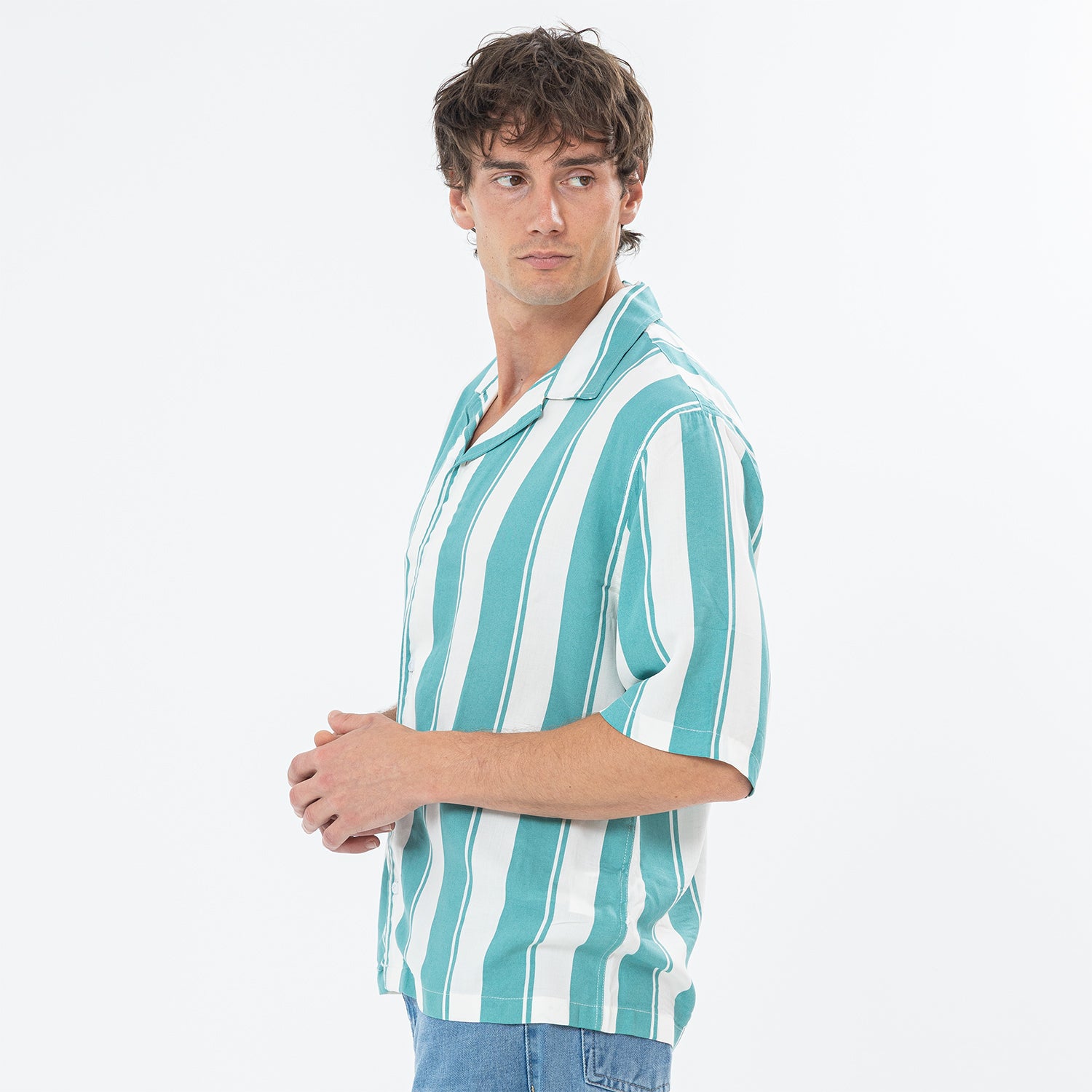 Shirt S/S Striped Box Fit SH-577-S26