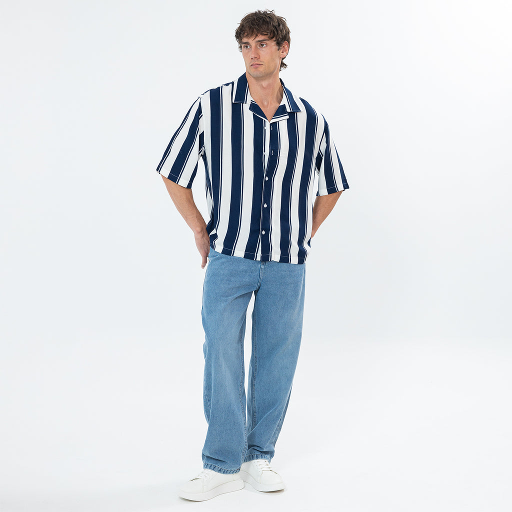 Shirt S/S Striped Box Fit SH-577-S26