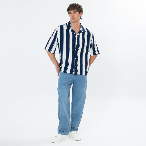 Shirt S/S Striped Box Fit SH-577-S26