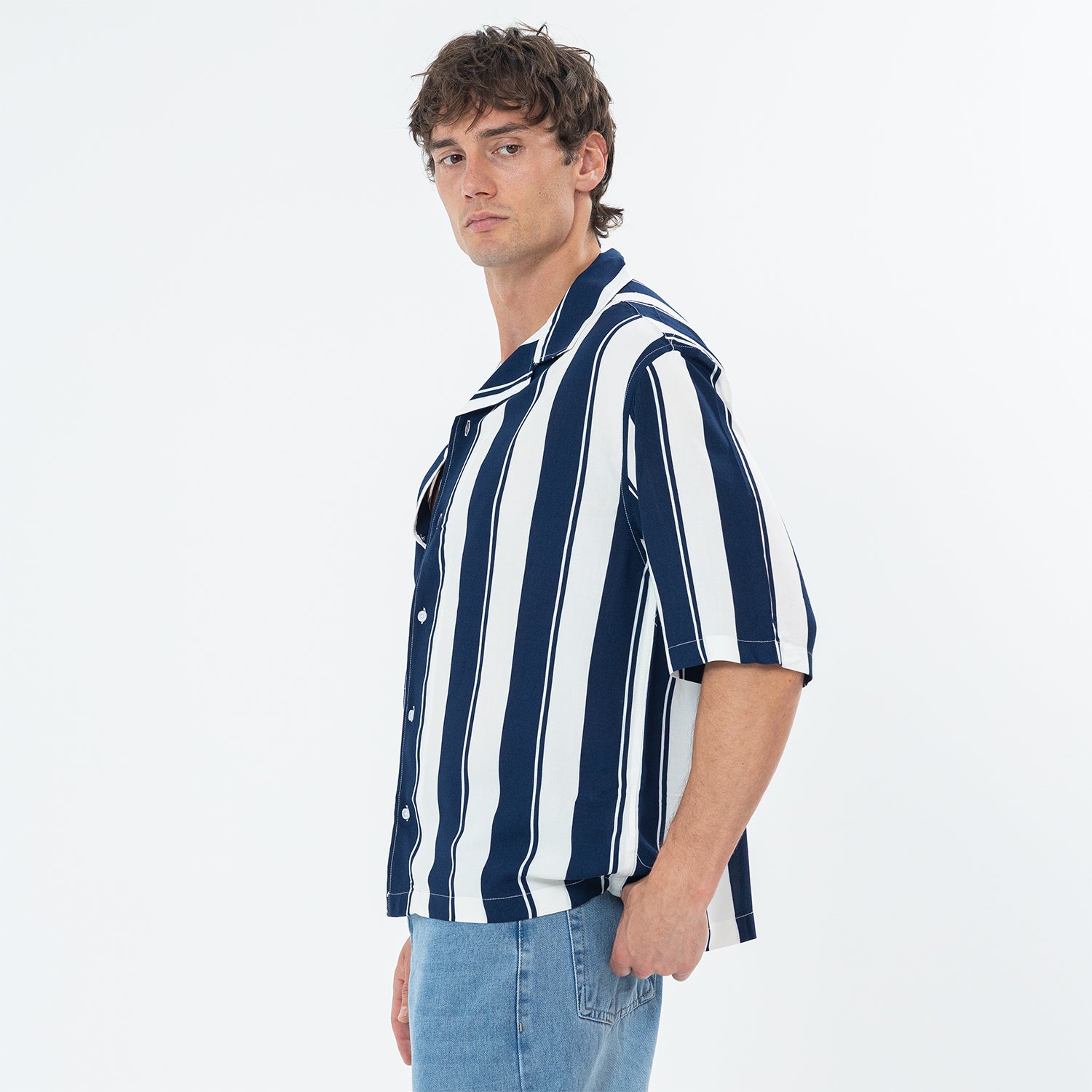 Shirt S/S Striped Box Fit SH-577-S26