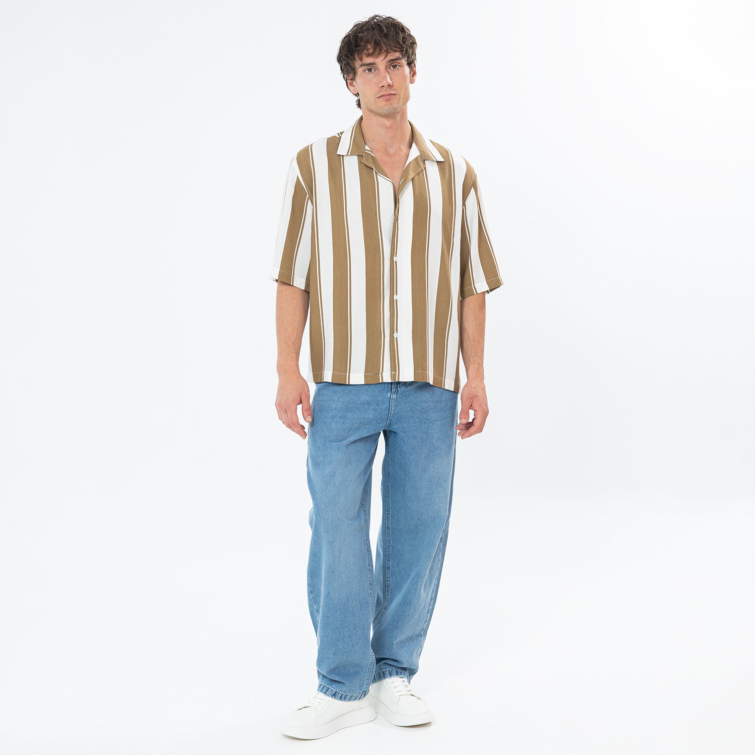 Shirt S/S Striped Box Fit SH-577-S26