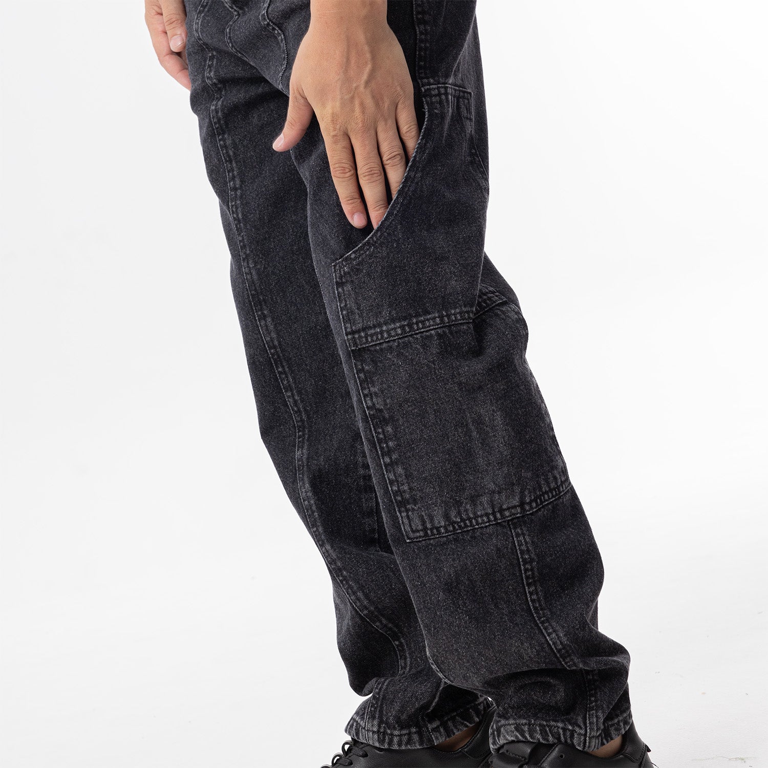 Jeans Wide Leg Cut & Saw-JN-728