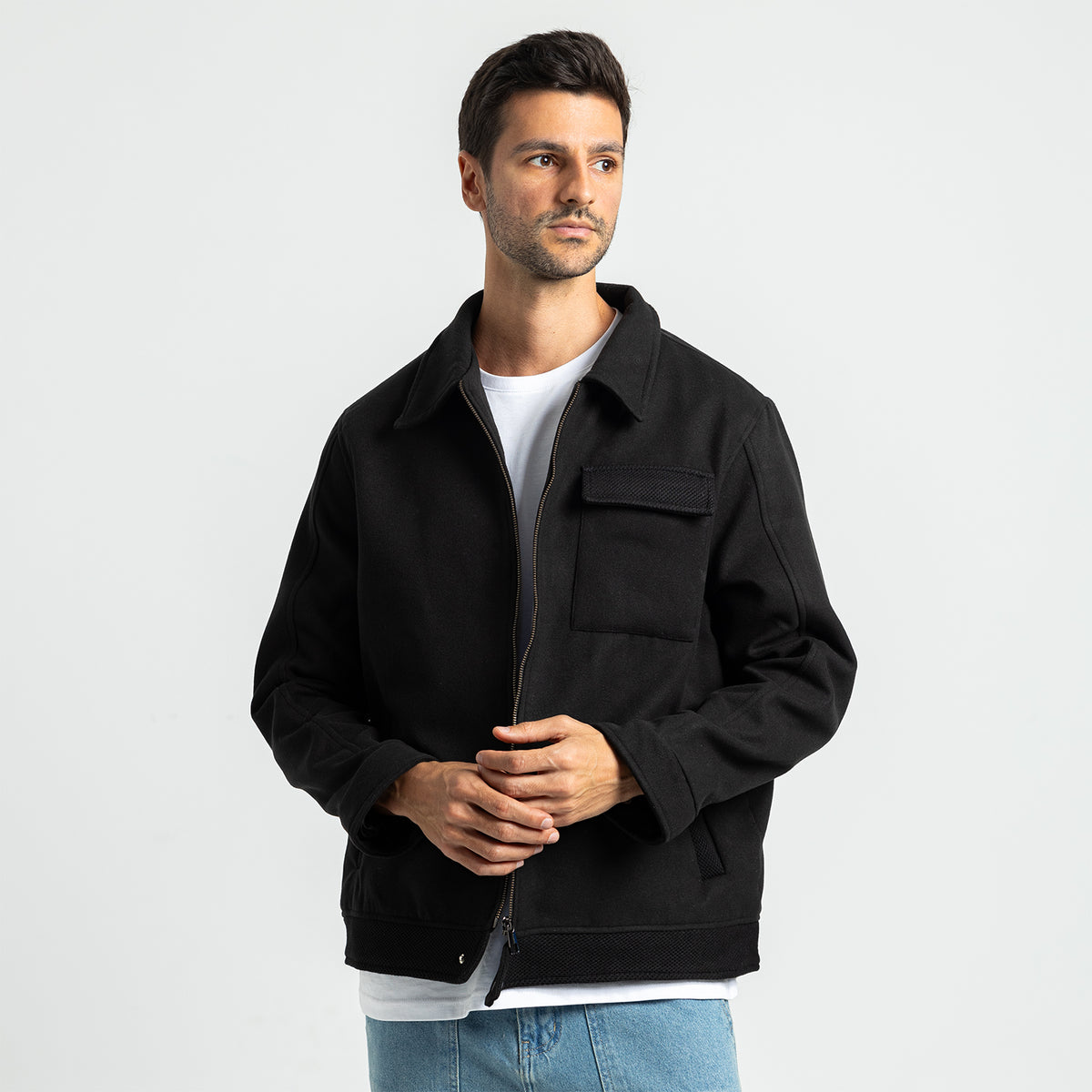 Jacket Zippered Basic 2 Pockets-JA-04-W25