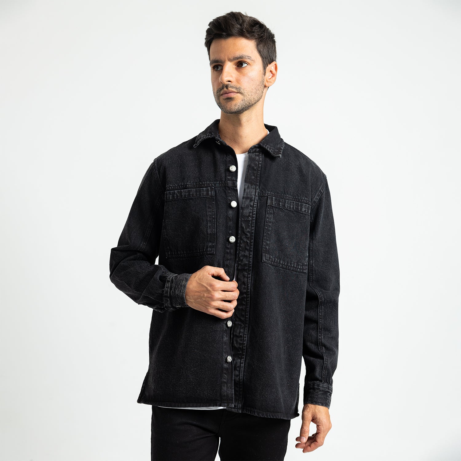 Shirt L/S Basic 2 Pockets-SH-202-W25