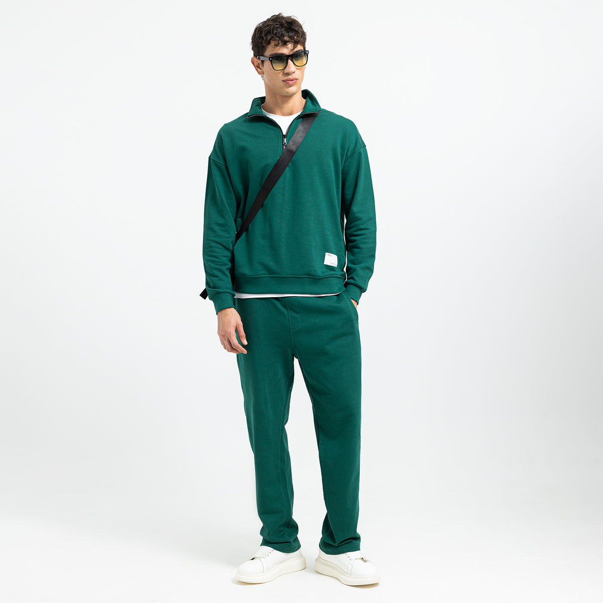 SET High Neck Zipper+Sweat Pant Basic SET-01-W26