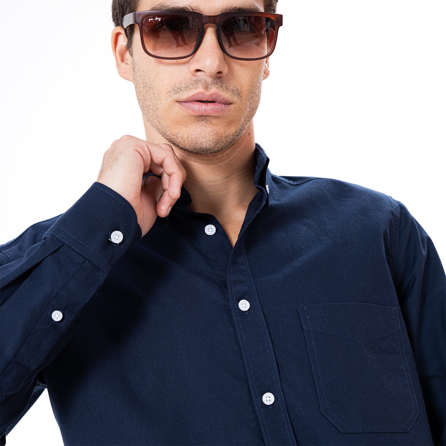 Shirt L/S Basic 1 Pocket SH-550-S26