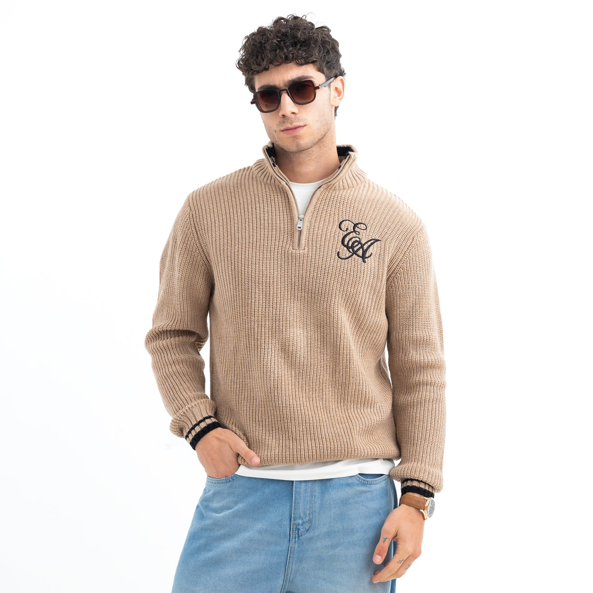 Pullover Half Zipper Embroidery PUL-000210-W27