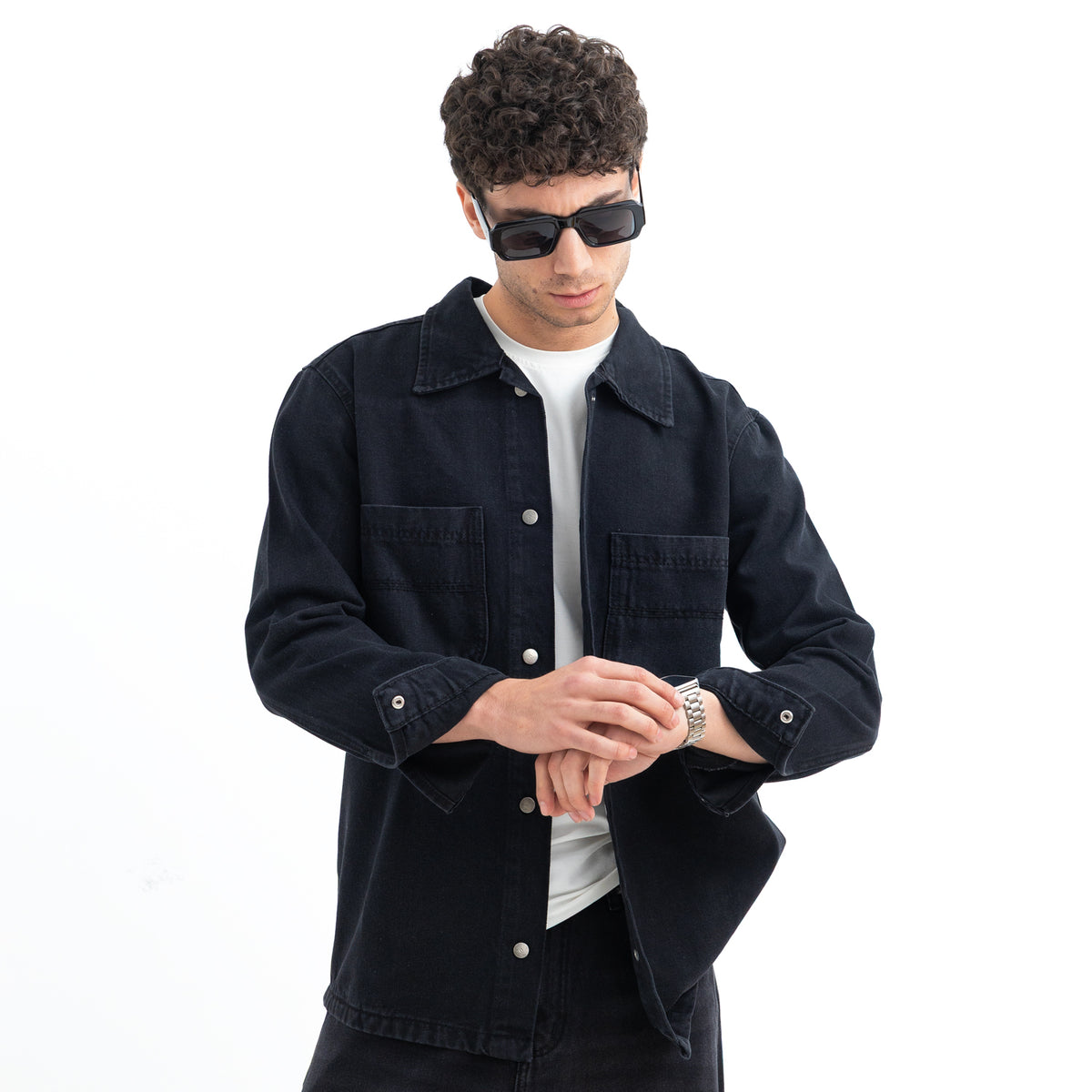 Over shirt L/S Denim 2 Pockets SHR-000441-W27