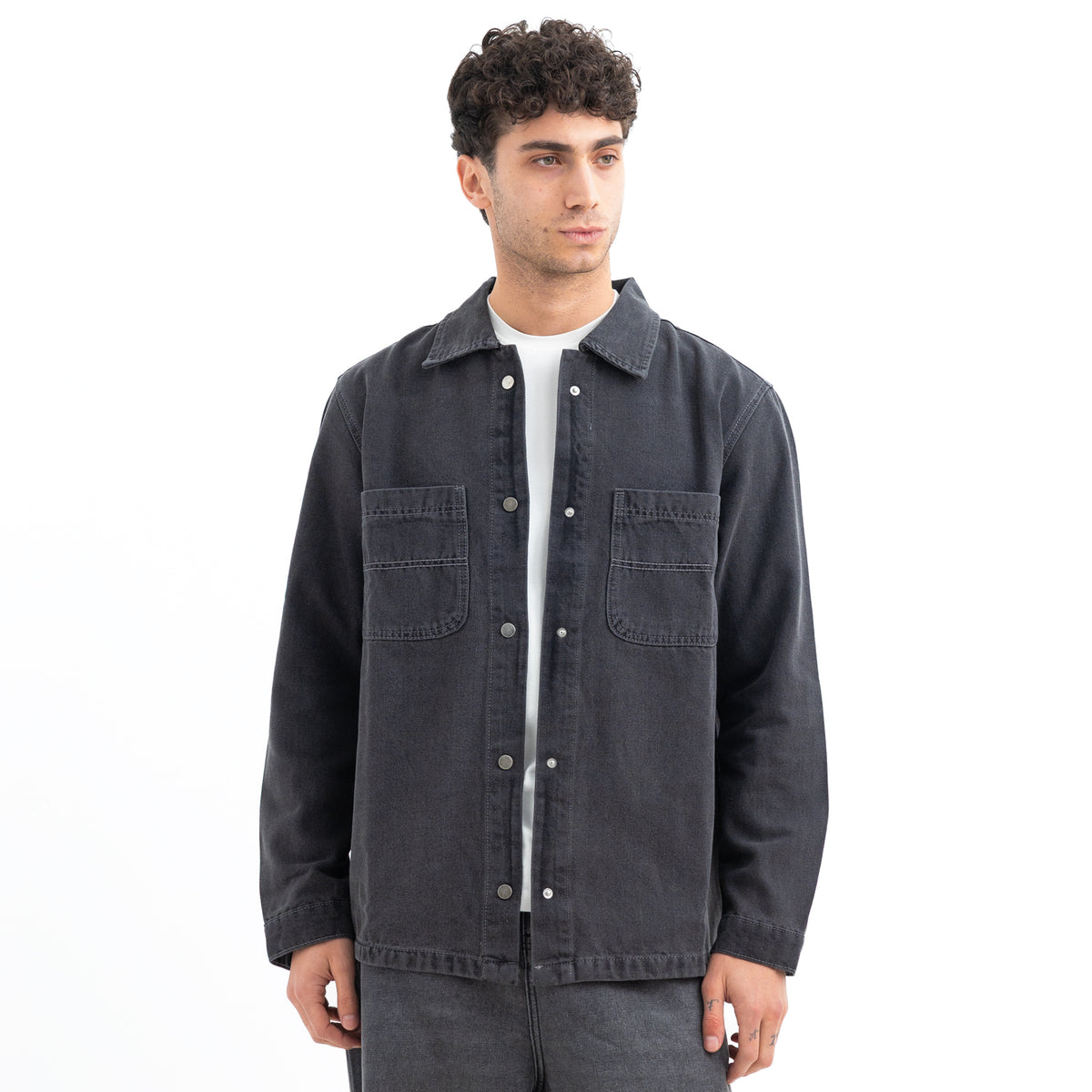 Over shirt L/S Denim 2 Pockets SHR-000441-W27