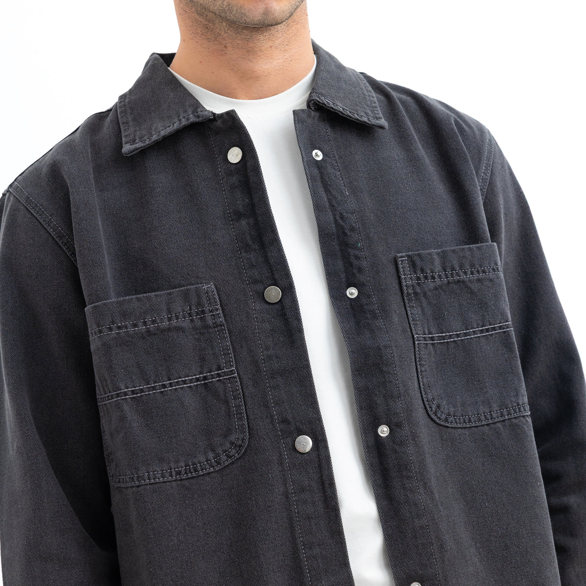 Over shirt L/S Denim 2 Pockets SHR-000441-W27