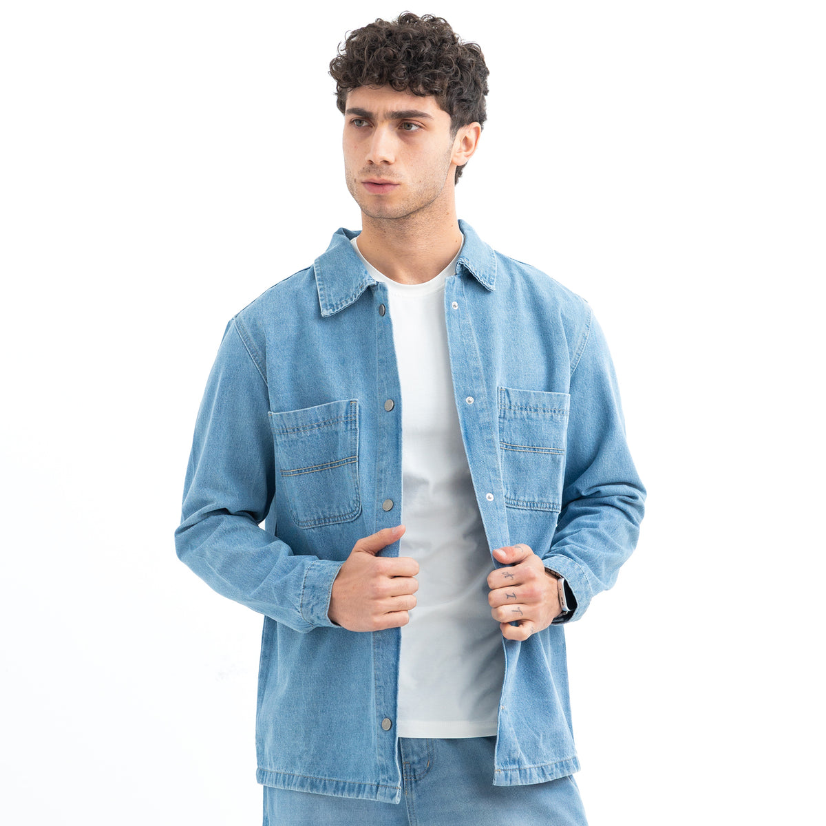 Over shirt L/S Denim 2 Pockets SHR-000441-W27