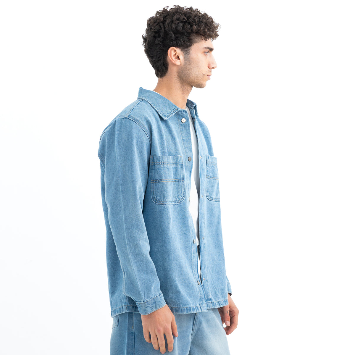 Over shirt L/S Denim 2 Pockets SHR-000441-W27