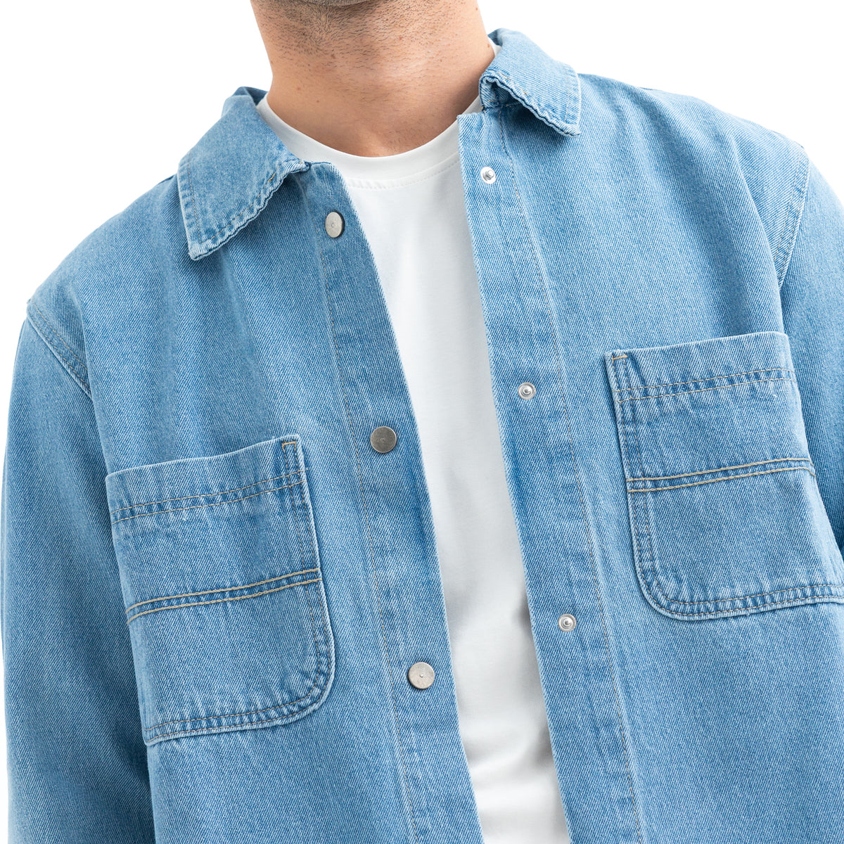 Over shirt L/S Denim 2 Pockets SHR-000441-W27