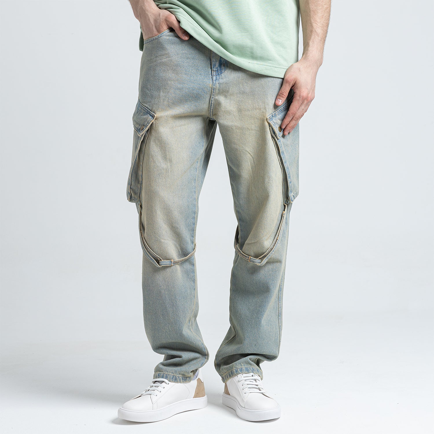 Jeans Wide Leg Basic 2 Pockets-JN-600