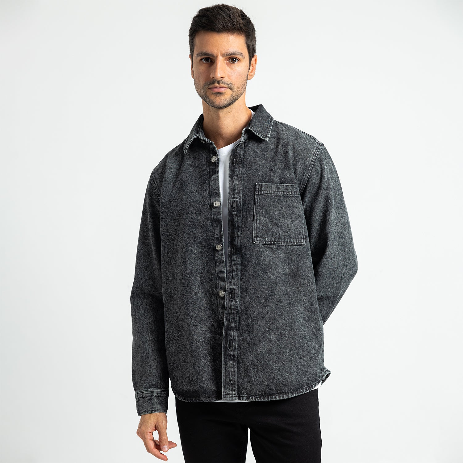 Shirt L/S Basic 1 Pocket-SH-204-W25