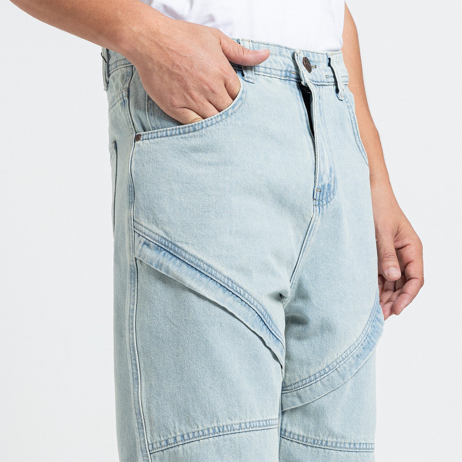 Jeans Wide Leg Cut & Saw-JN-579