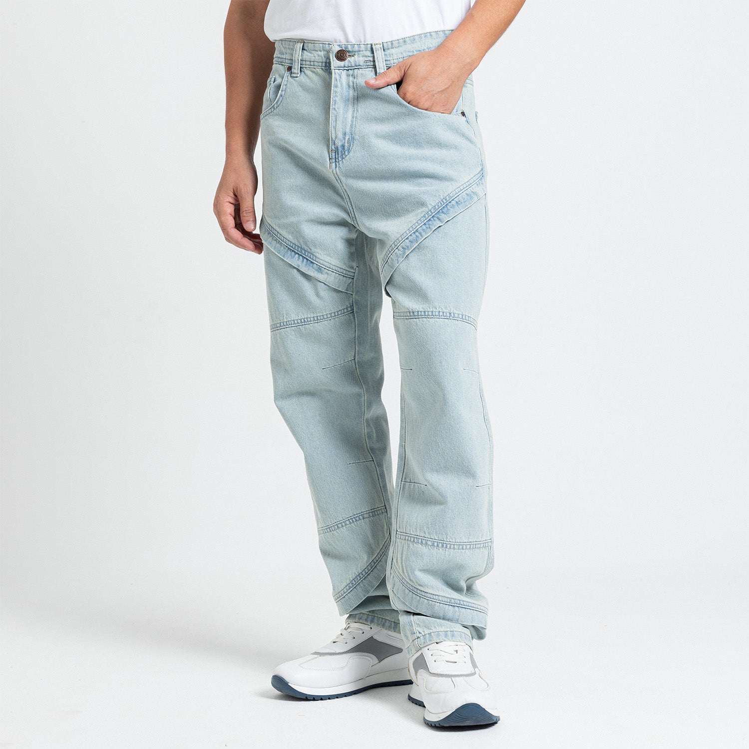 Jeans Wide Leg Cut & Saw-JN-579