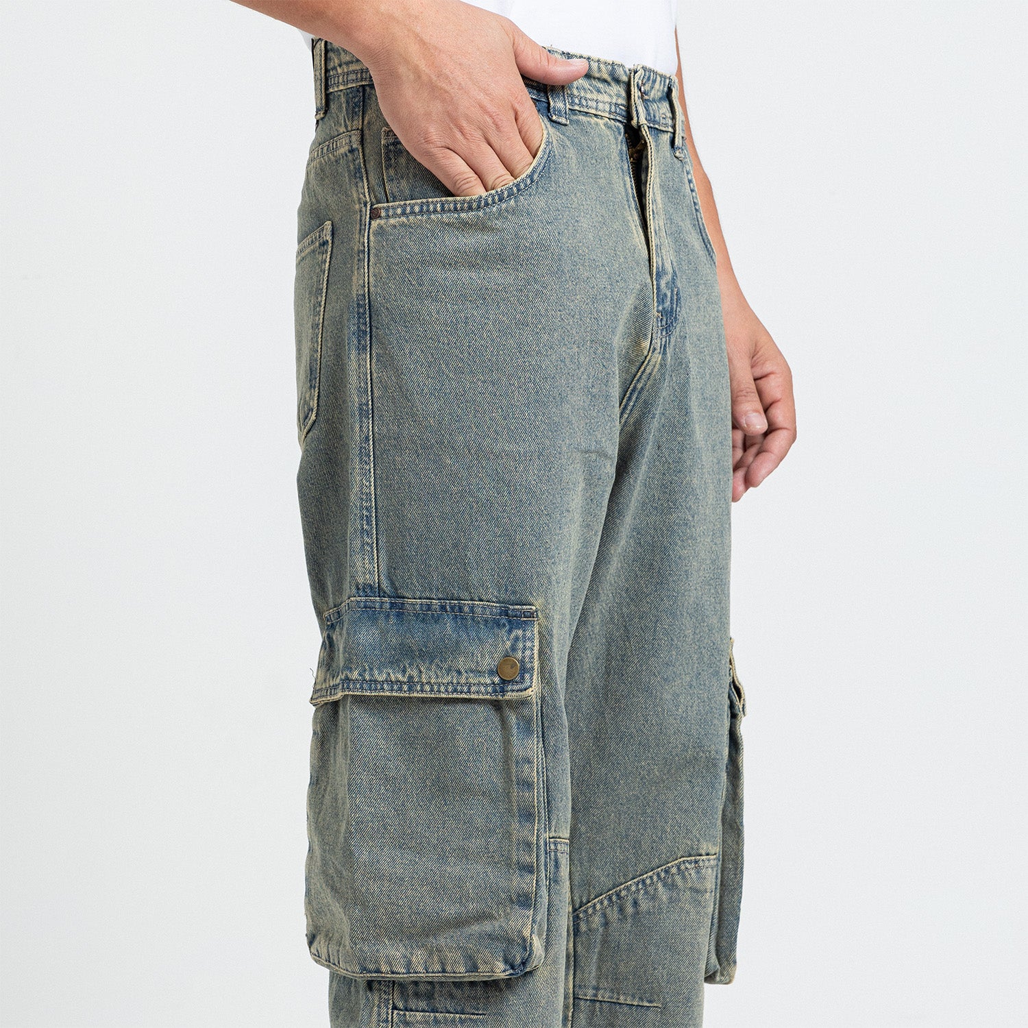 Jeans Wide Leg Cut & Saw-JN-583