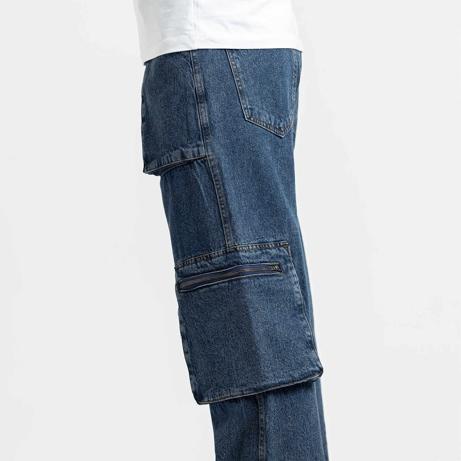 Jeans Wide Leg Basic 2 Pockets-JN-585