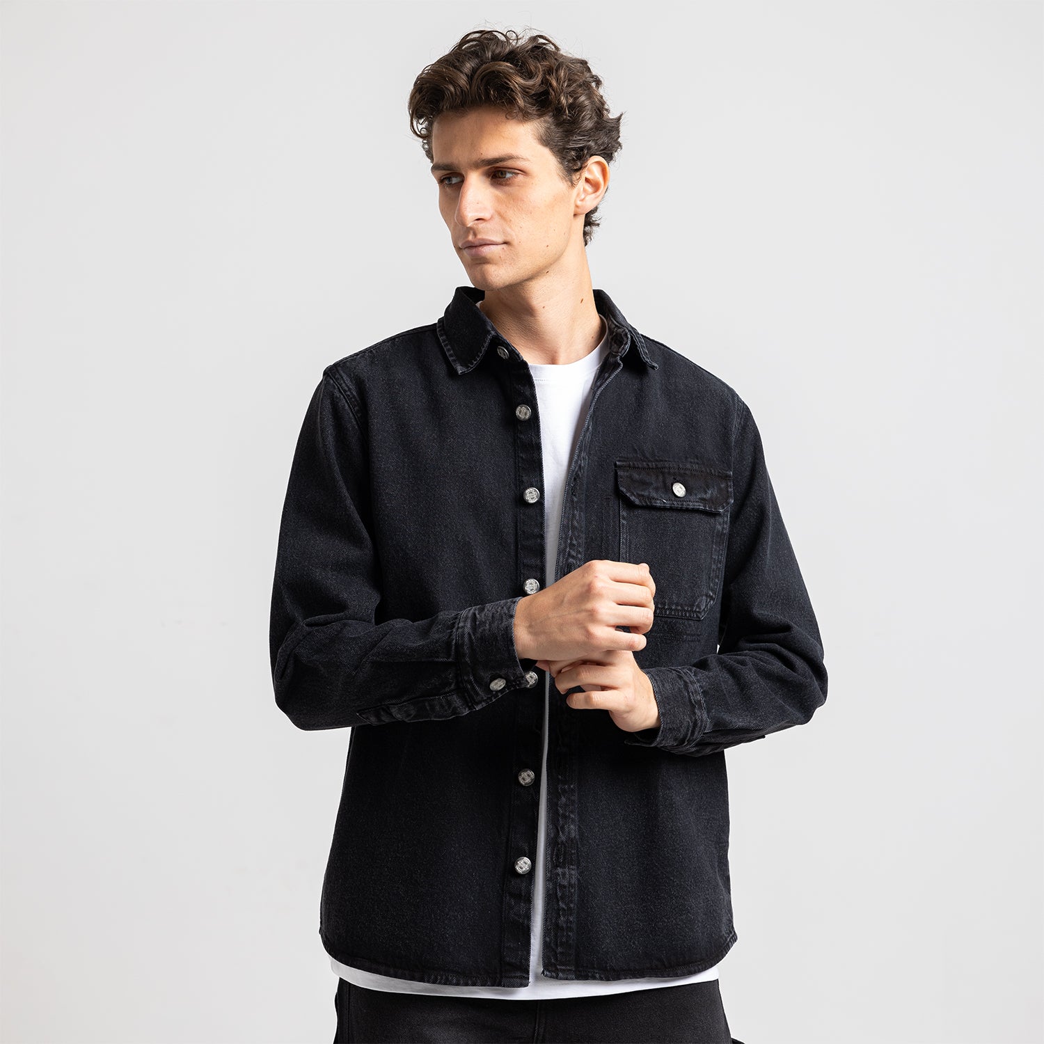 Shirt L/S Basic 1 Pocket-SH-203-W25