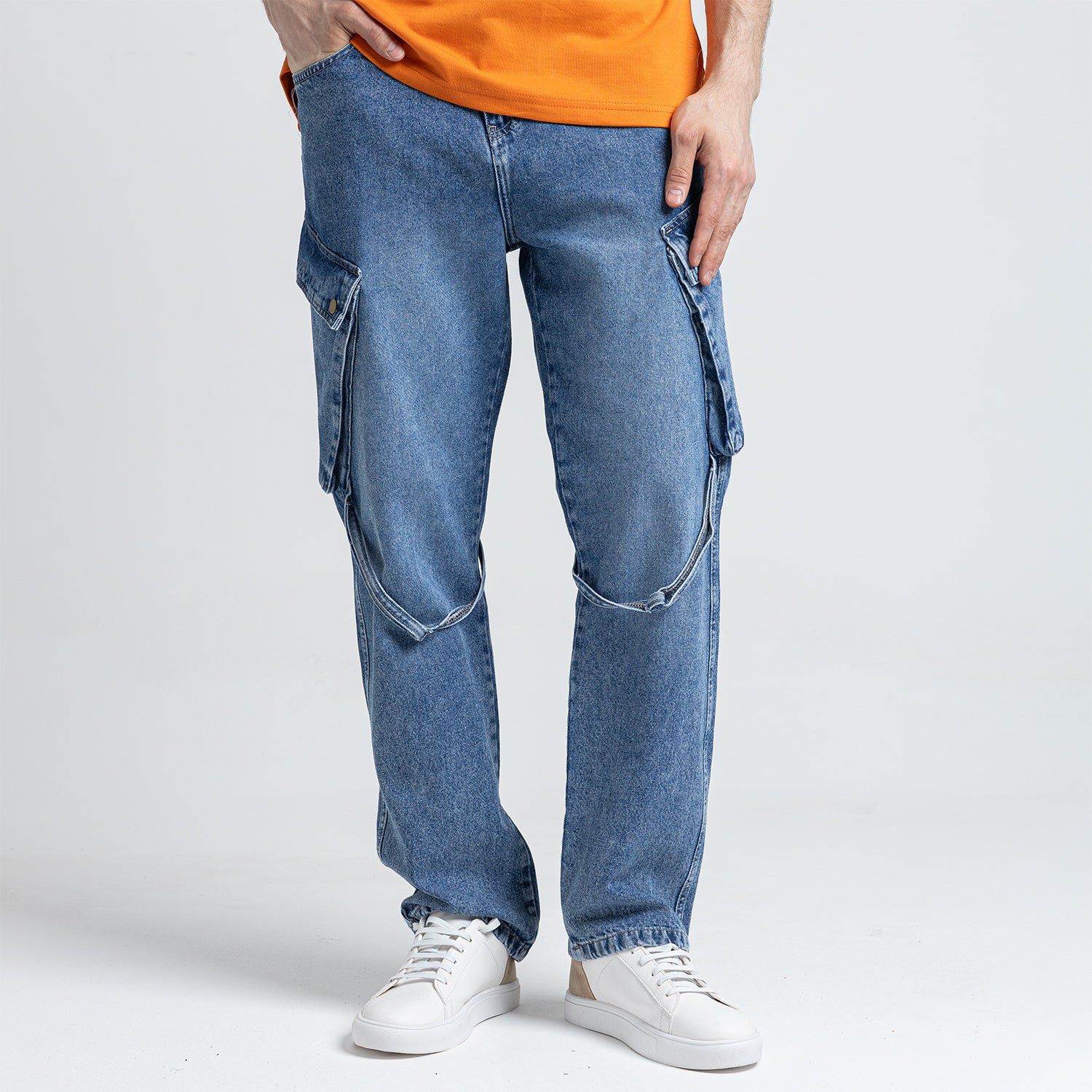 Jeans Wide Leg Basic 2 Pockets-JN-600 Main image