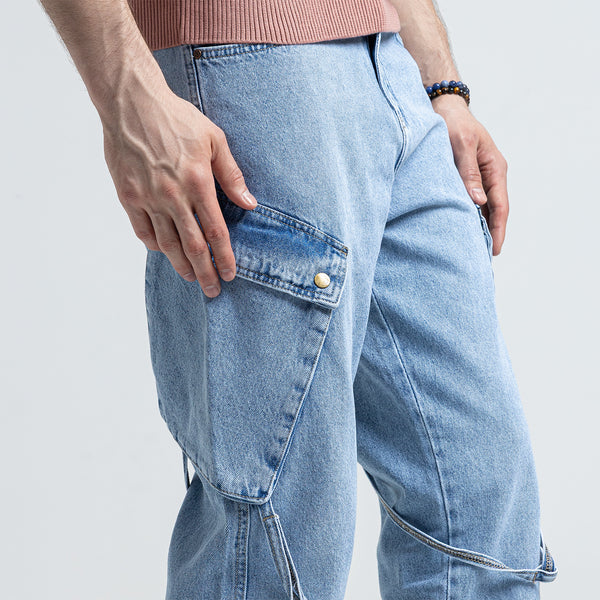 Jeans Wide Leg Basic 2 Pockets-JN-600