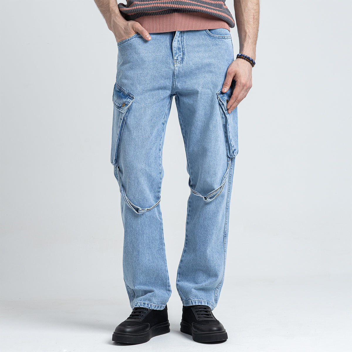 Jeans Wide Leg Basic 2 Pockets-JN-600